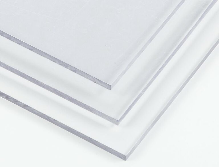 stacked sheets of clear CAB