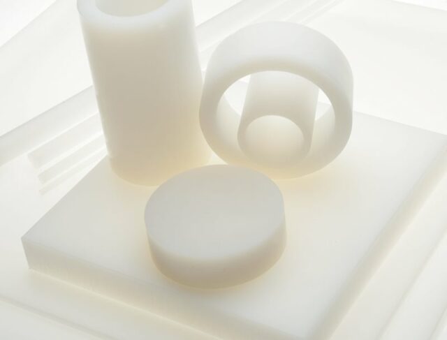 FEP in varying shapes and sizes stacked next to one another