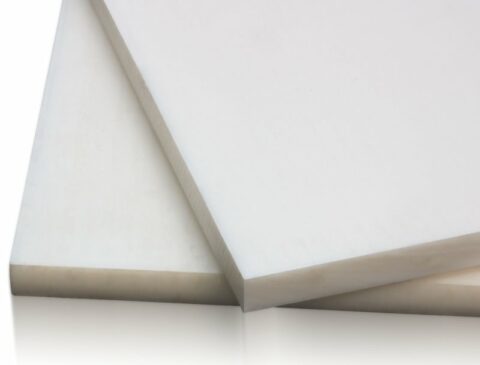 two sheets of white PBT fanned out