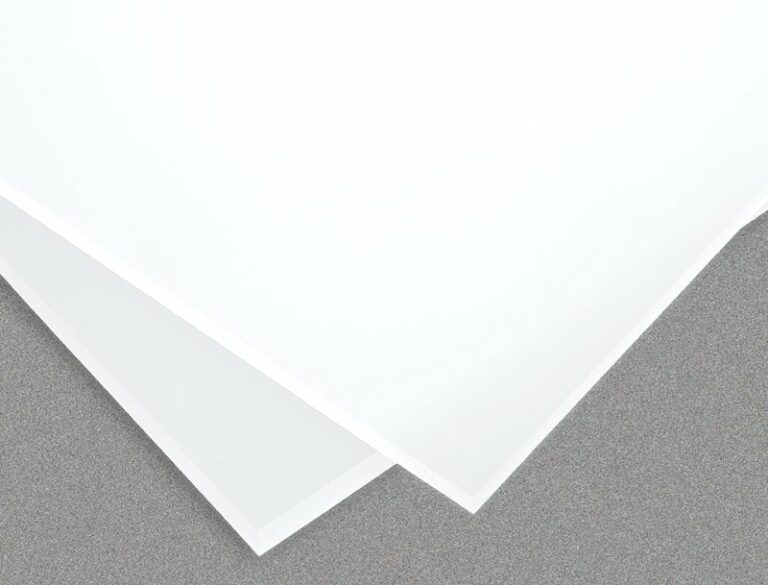 two stacked sheets of white polypropylene