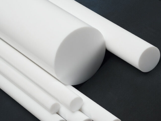 PTFE Glass-Filled, Rod, Natural, 25% Glass-Filled, (2.25 in x 6 ft)