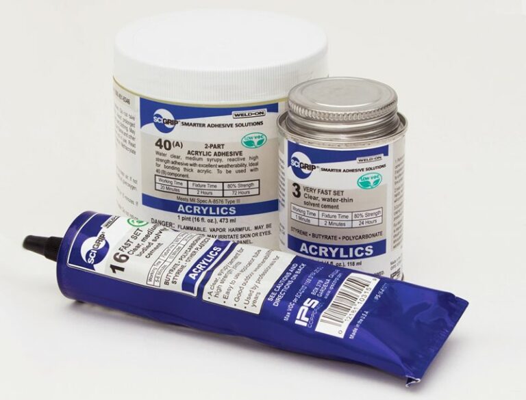 multiple tubes of SCIGRIP® Solvent Based Adhesives
