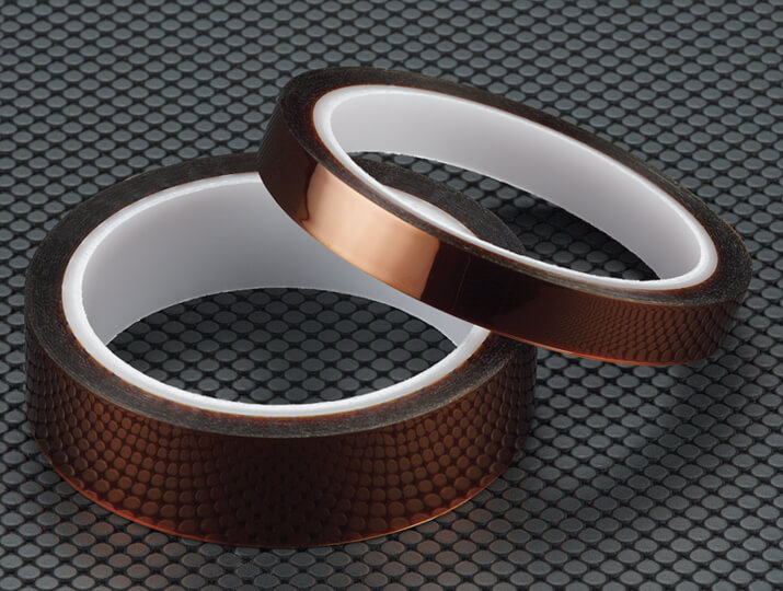 two rolls of polyimide tapes in varying widths