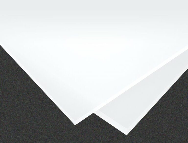 two sheets of white TPE stacked