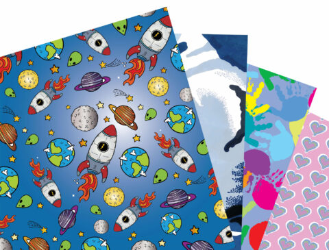 heavy transfer paper in varying patterns