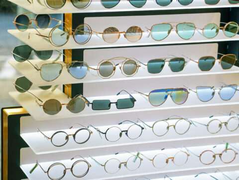 fabricated sunglass shelves