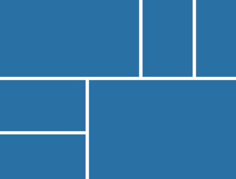 blue squares and rectangles