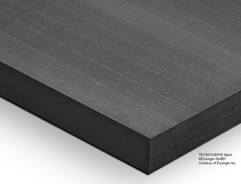 TECANYL® VH2 Sheet, Black, (0.500 in x 24 in x 48 in) Curbell Plastics